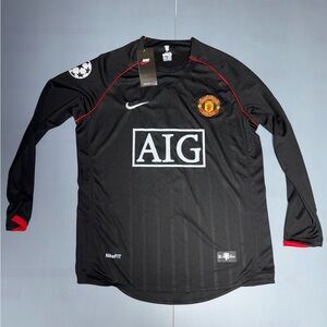 Nike Manchester United black long sleeve Ronaldo replica XL